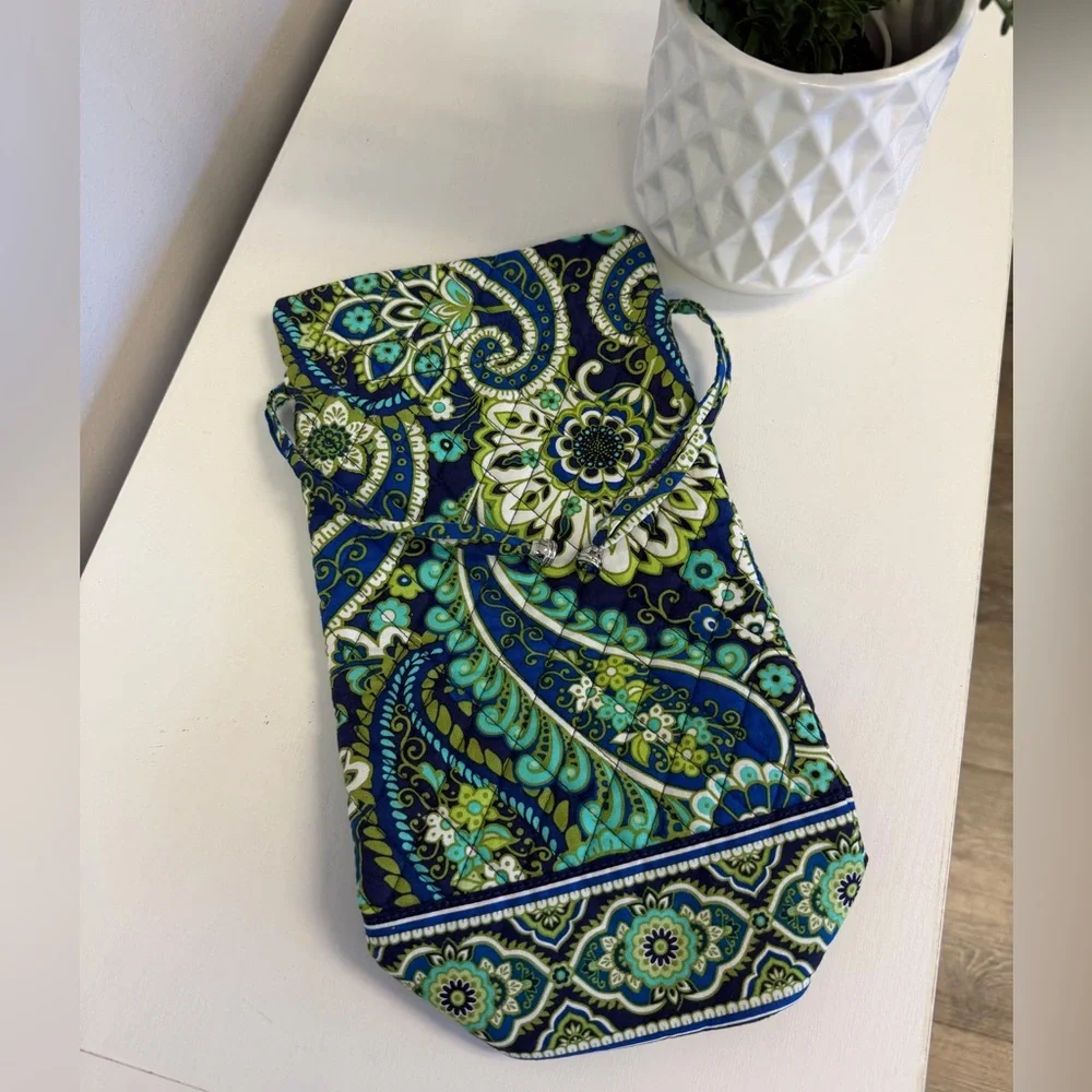 Vera Bradley Vera Bradley Rhythm & Blues Quilted Cotton Wine Bag